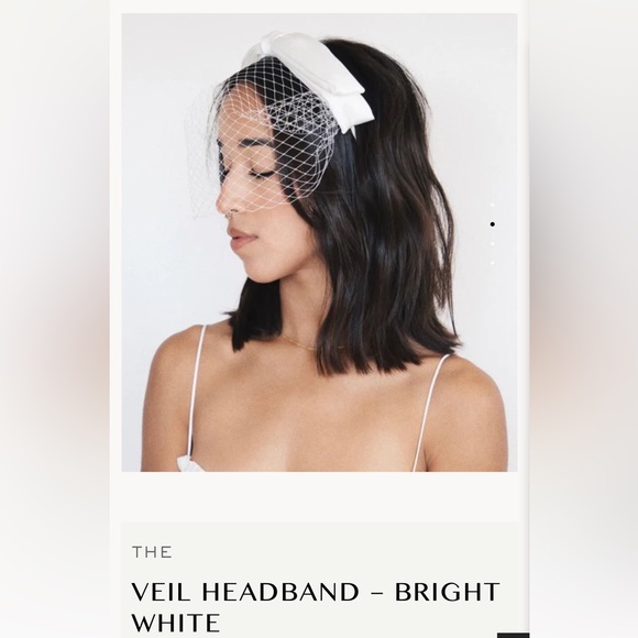 NIB Kristin Ess Veil Headband in Bright White - Picture 1 of 7